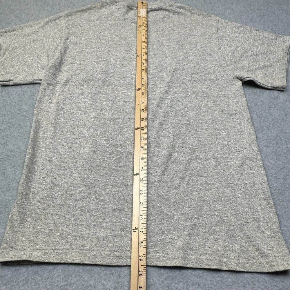 VTG Wisconsin Badgers T-Shirt Mens L‎ Gray 90s Single Stitch MacGregor Sand Knit